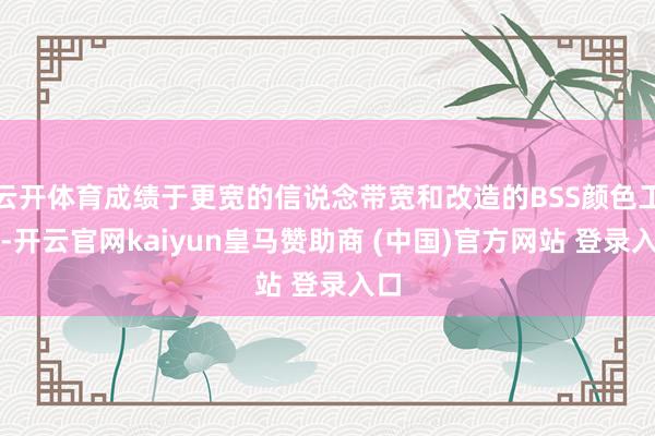 云开体育成绩于更宽的信说念带宽和改造的BSS颜色工夫-开云官网kaiyun皇马赞助商 (中国)官方网站 登录入口