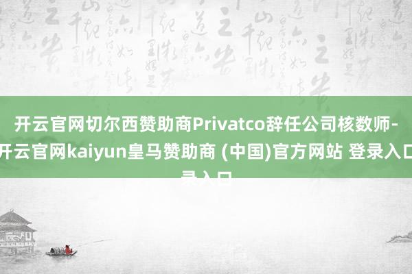 开云官网切尔西赞助商Privatco辞任公司核数师-开云官网kaiyun皇马赞助商 (中国)官方网站 登录入口