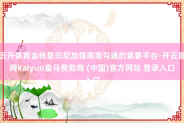 云开体育金砖是印尼加强南南勾通的紧要平台-开云官网kaiyun皇马赞助商 (中国)官方网站 登录入口